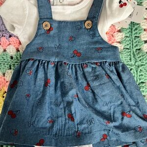 Disney Blue Denim Dress with White Top